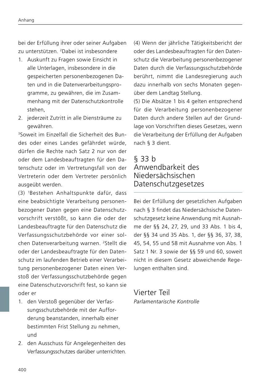 Seite 402 des Verfassungsschutzbericht 2021 Niedersachsen
