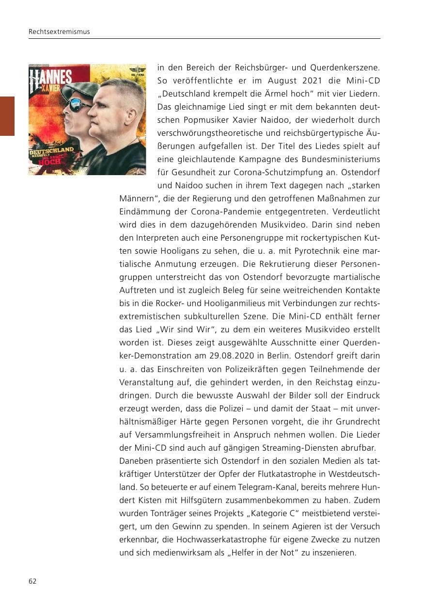 Seite 64 des Verfassungsschutzbericht 2021 Niedersachsen