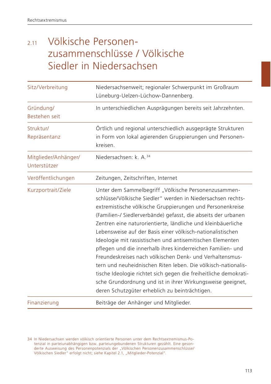 Seite 115 des Verfassungsschutzbericht 2022 Niedersachsen