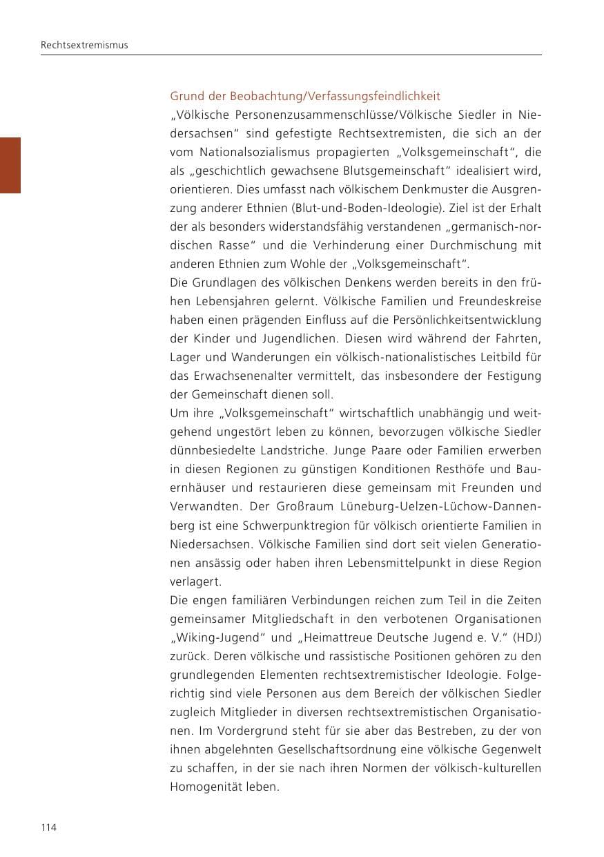 Seite 116 des Verfassungsschutzbericht 2022 Niedersachsen