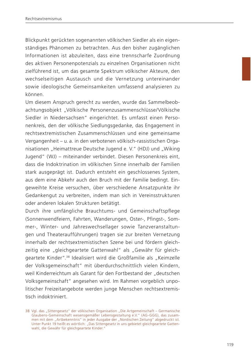 Seite 121 des Verfassungsschutzbericht 2022 Niedersachsen