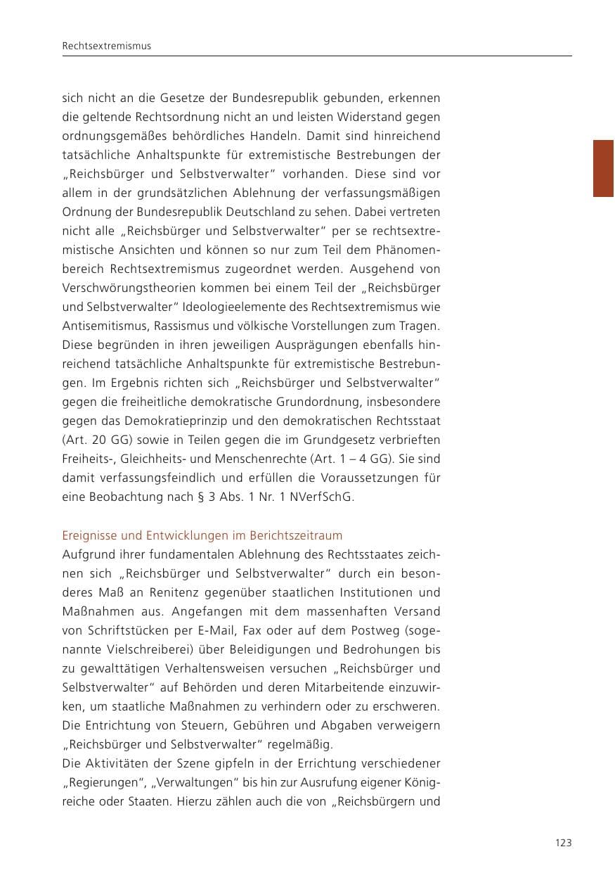 Seite 125 des Verfassungsschutzbericht 2022 Niedersachsen