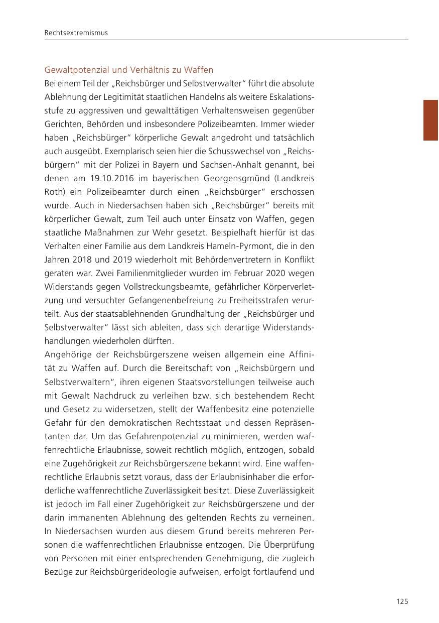 Seite 127 des Verfassungsschutzbericht 2022 Niedersachsen