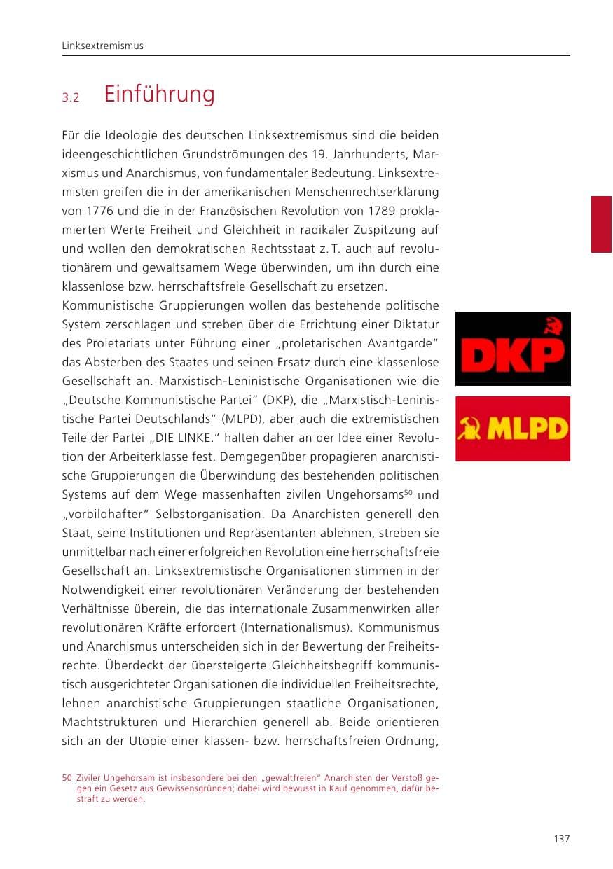 Seite 139 des Verfassungsschutzbericht 2022 Niedersachsen