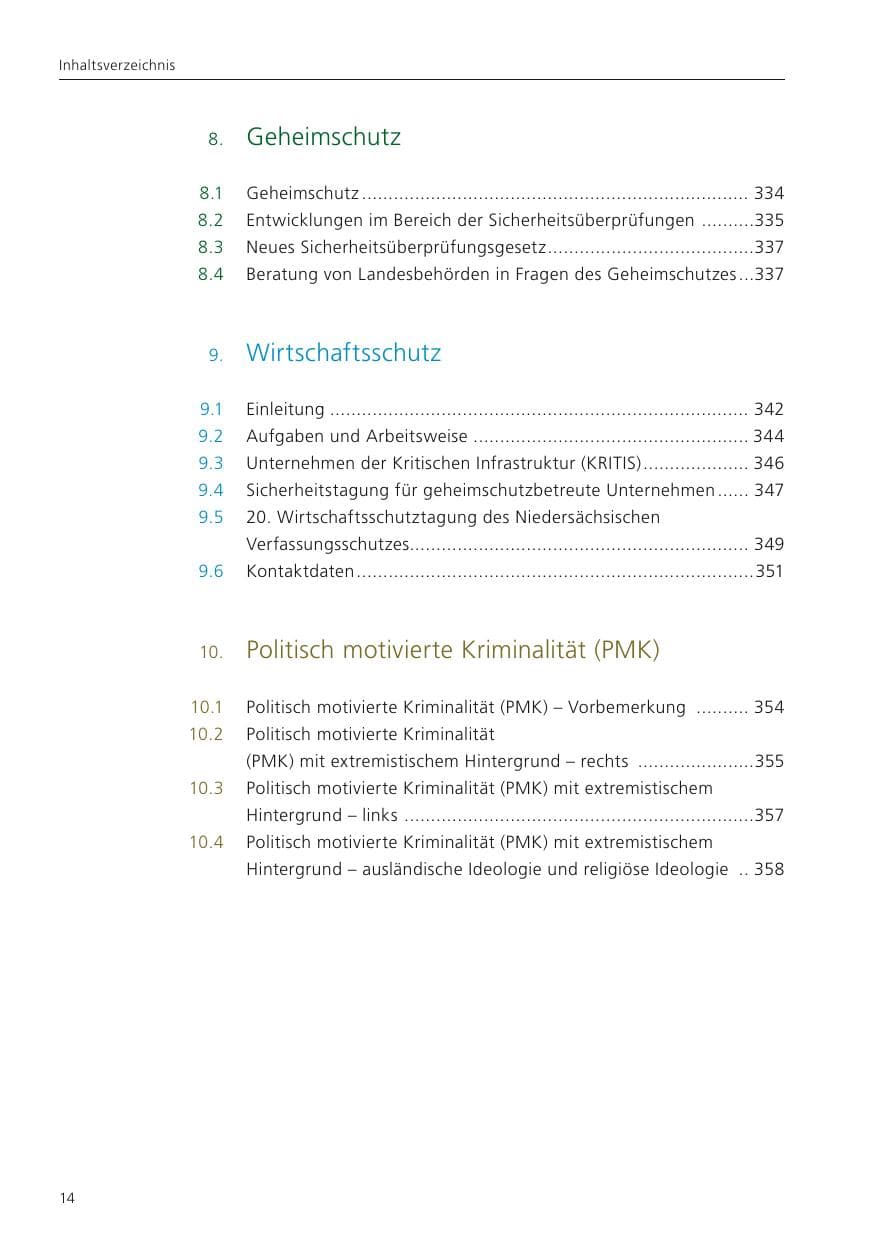 Seite 16 des Verfassungsschutzbericht 2022 Niedersachsen