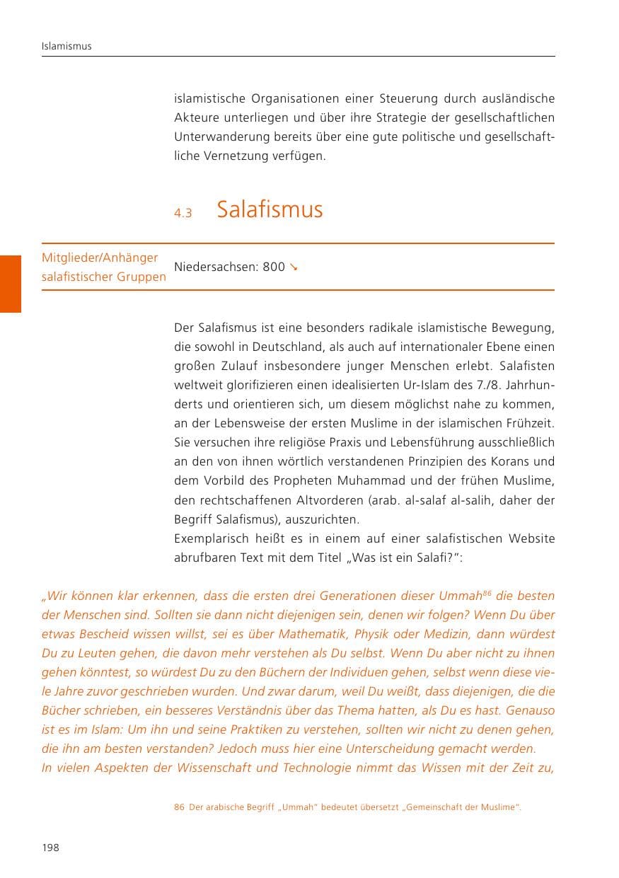 Seite 200 des Verfassungsschutzbericht 2022 Niedersachsen