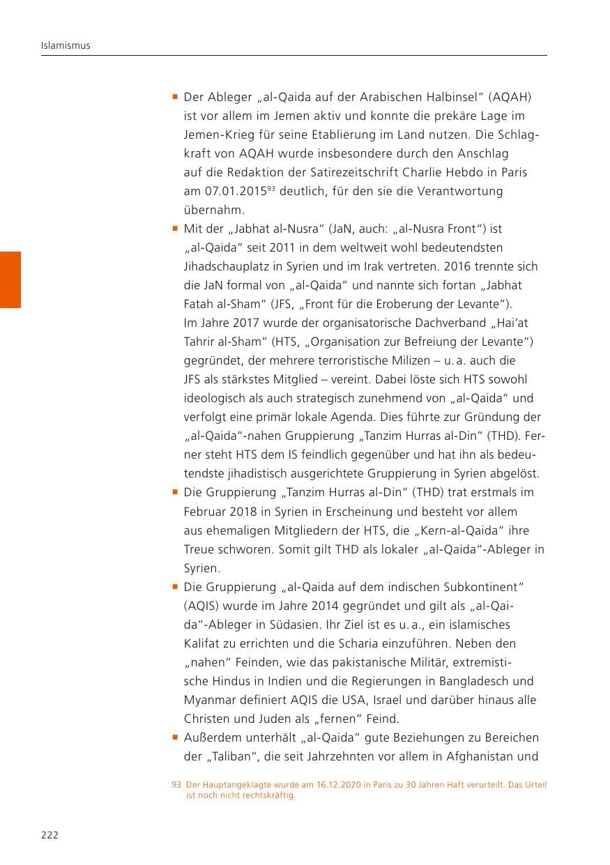 Seite 224 des Verfassungsschutzbericht 2022 Niedersachsen