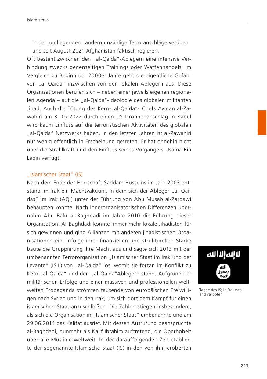 Seite 225 des Verfassungsschutzbericht 2022 Niedersachsen