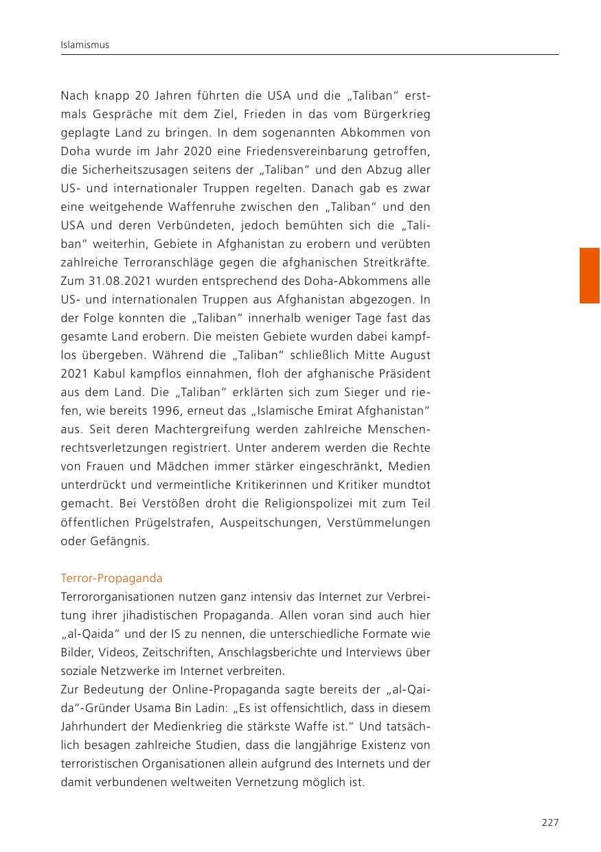 Seite 229 des Verfassungsschutzbericht 2022 Niedersachsen