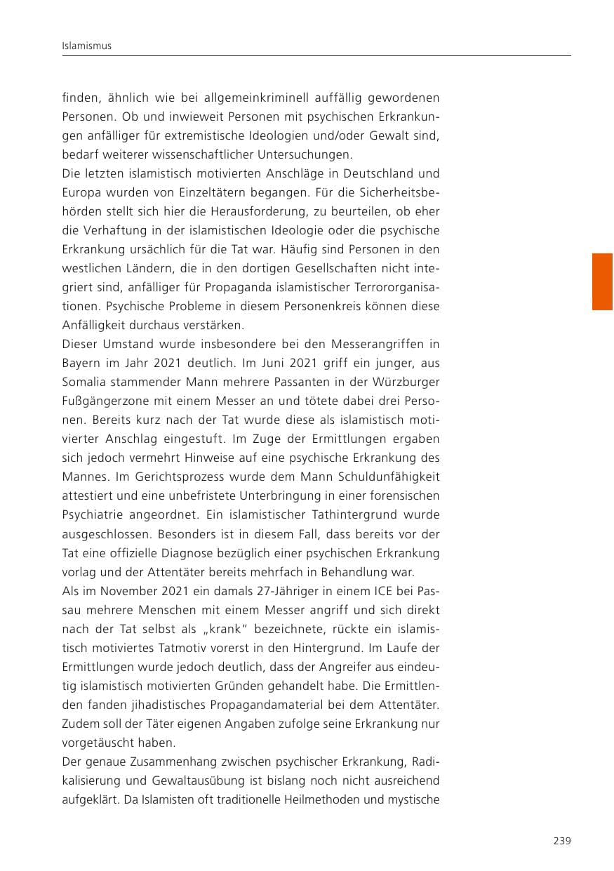Seite 241 des Verfassungsschutzbericht 2022 Niedersachsen