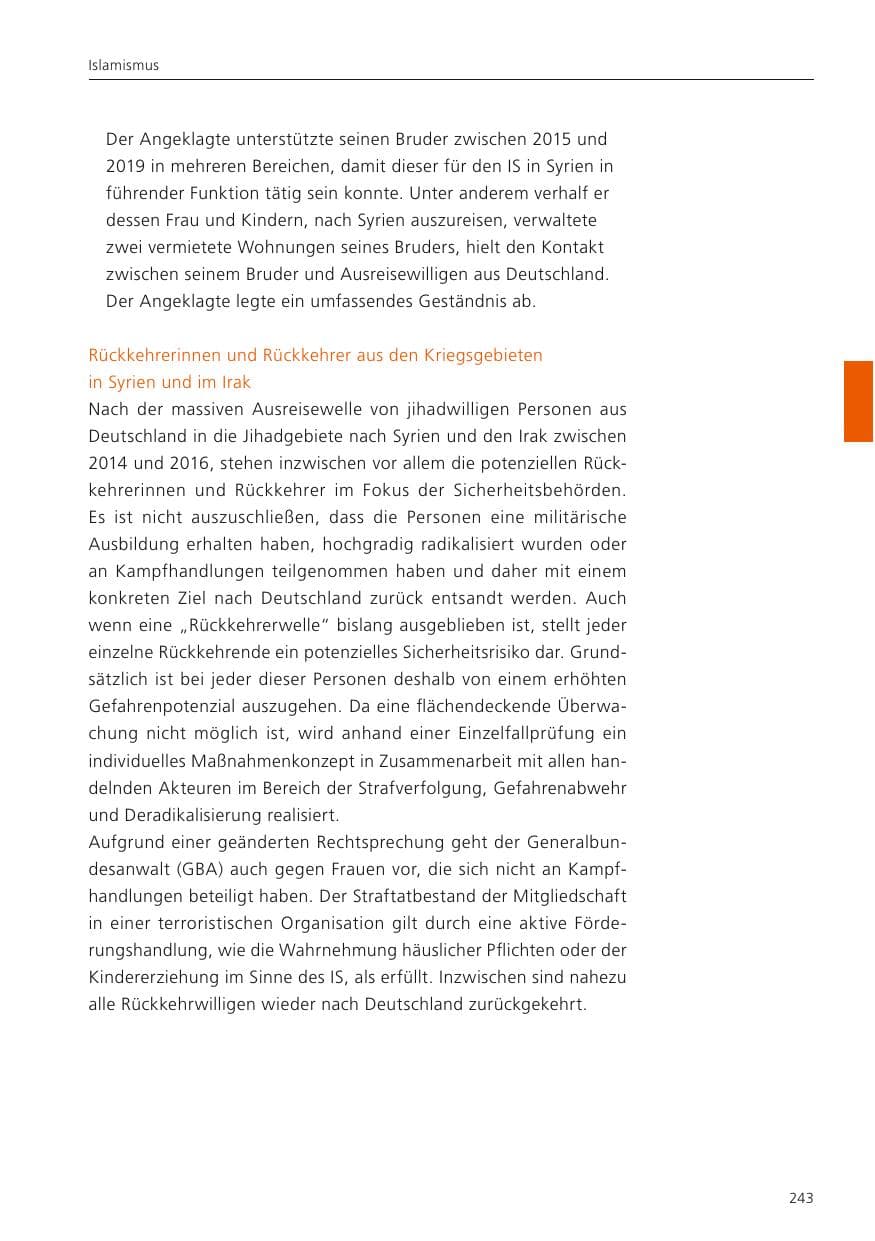 Seite 245 des Verfassungsschutzbericht 2022 Niedersachsen