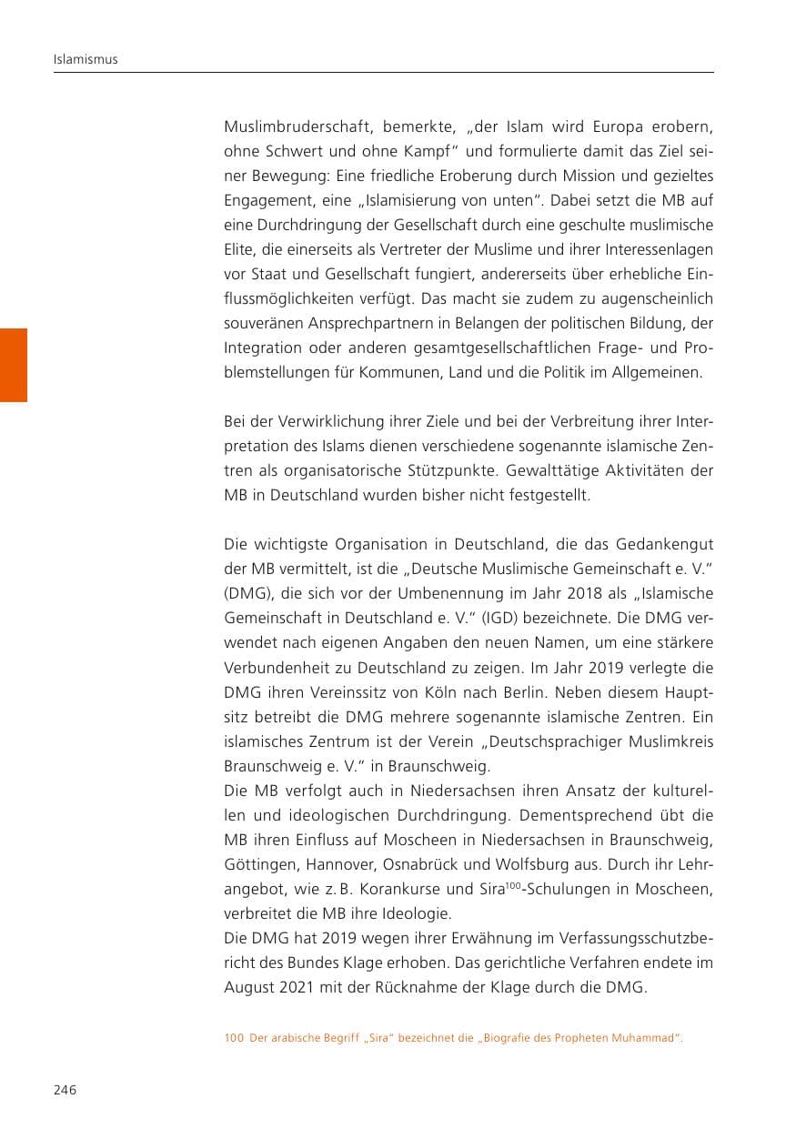 Seite 248 des Verfassungsschutzbericht 2022 Niedersachsen