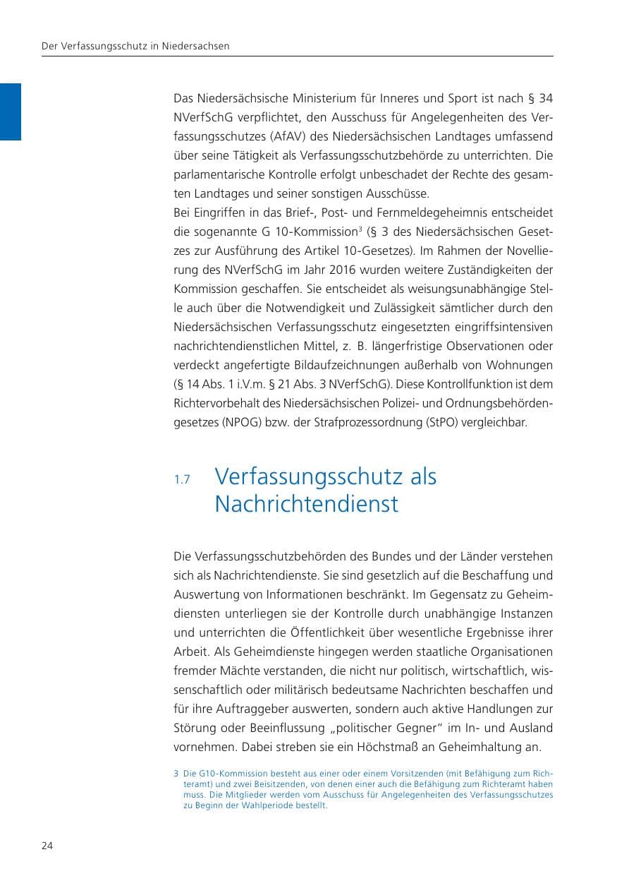 Seite 26 des Verfassungsschutzbericht 2022 Niedersachsen