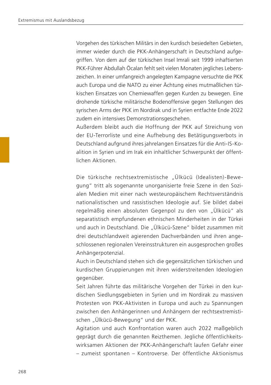 Seite 270 des Verfassungsschutzbericht 2022 Niedersachsen