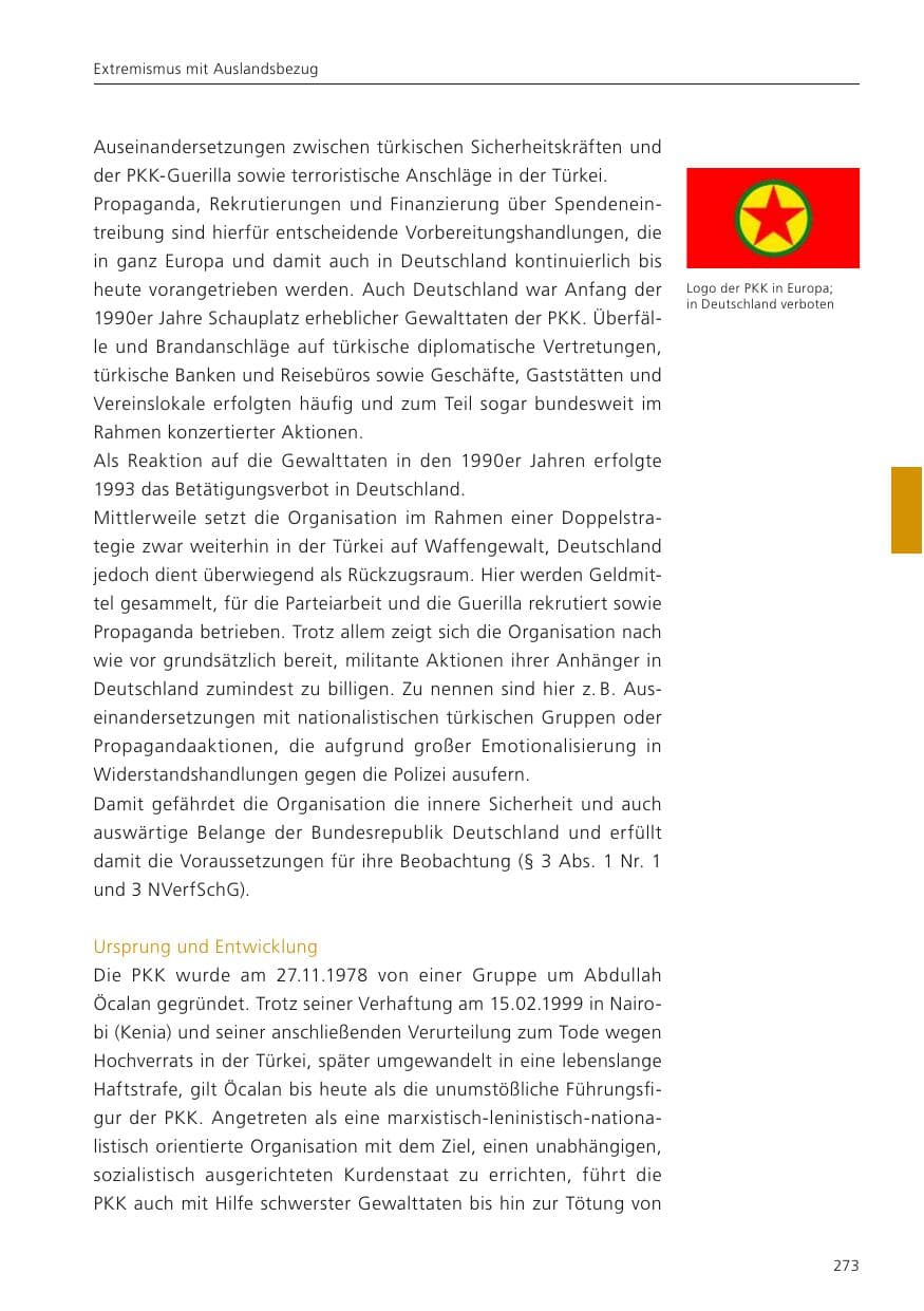 Seite 275 des Verfassungsschutzbericht 2022 Niedersachsen