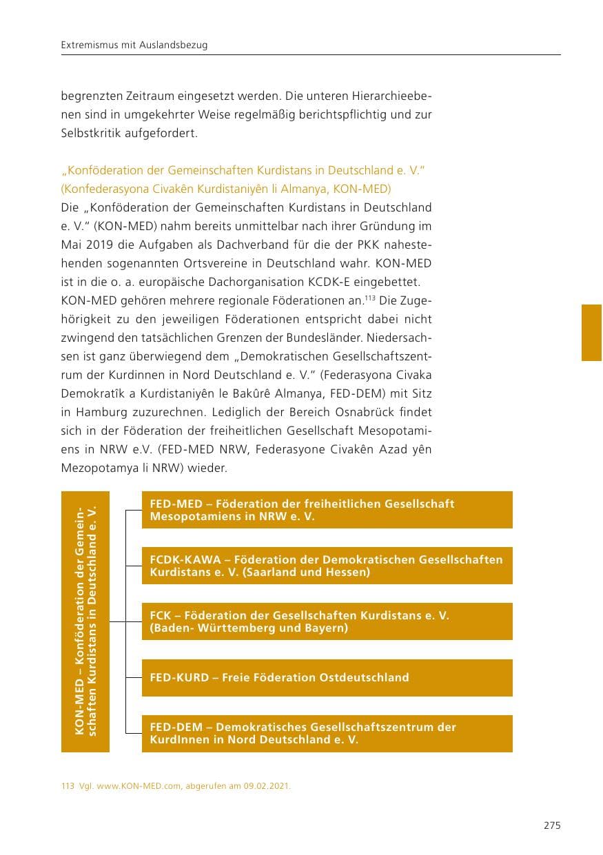 Seite 277 des Verfassungsschutzbericht 2022 Niedersachsen