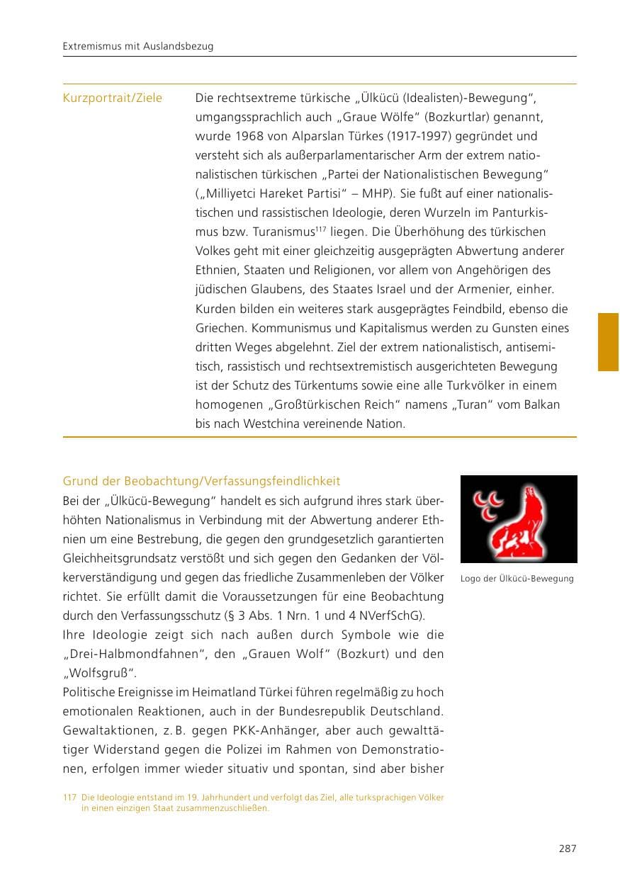 Seite 289 des Verfassungsschutzbericht 2022 Niedersachsen
