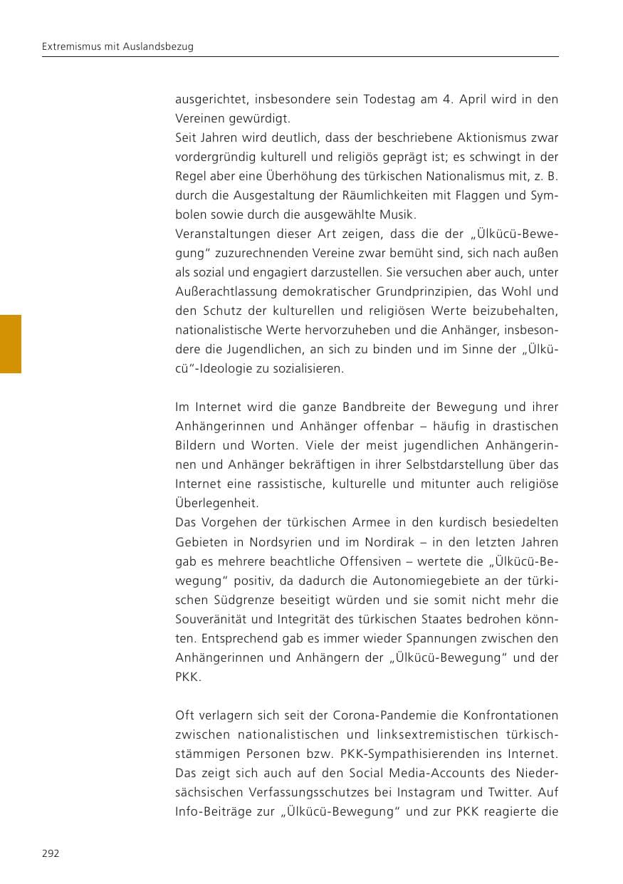Seite 294 des Verfassungsschutzbericht 2022 Niedersachsen