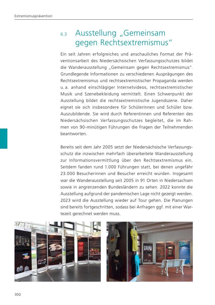 Seite 302 des Verfassungsschutzbericht 2022 Niedersachsen