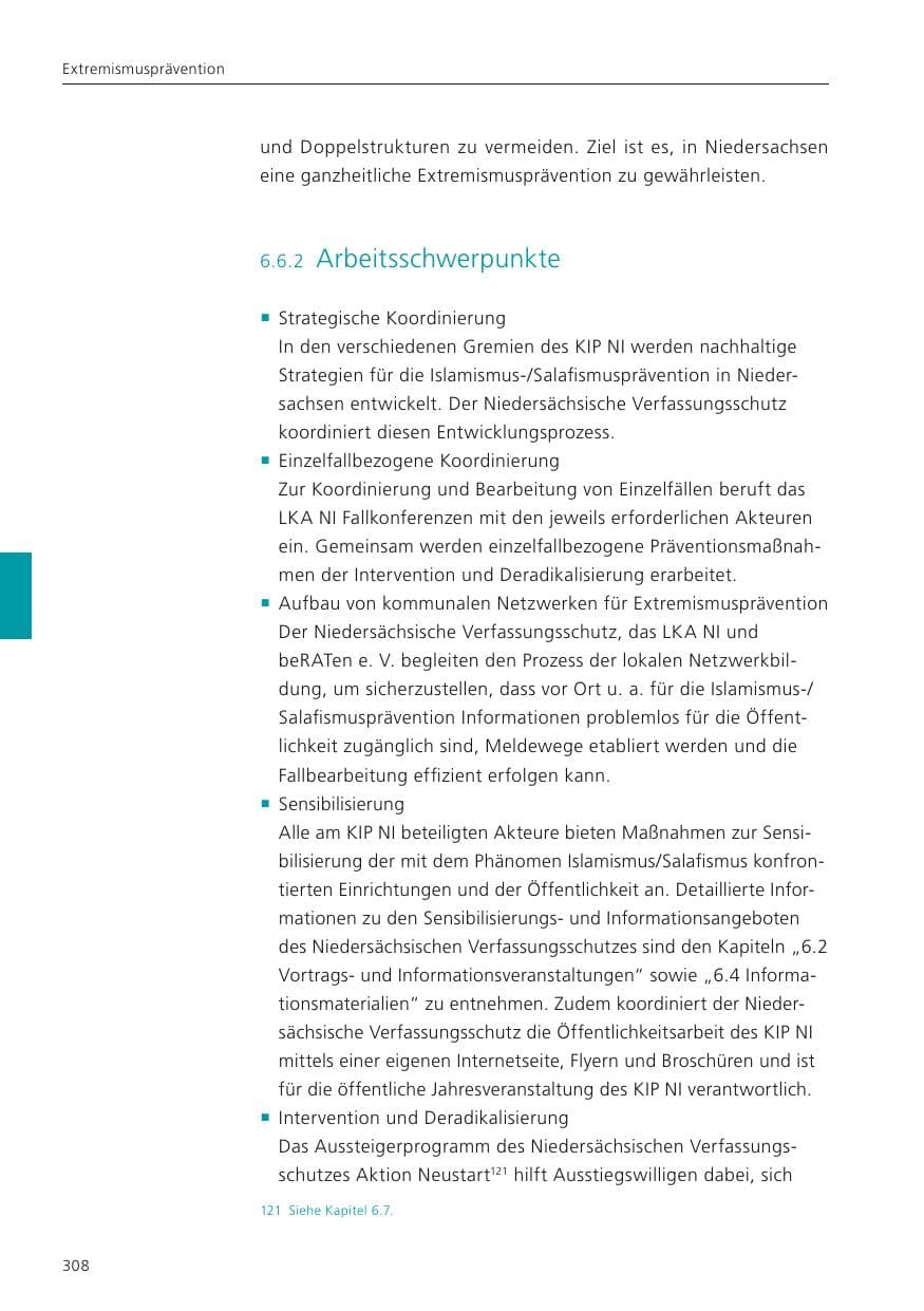 Seite 310 des Verfassungsschutzbericht 2022 Niedersachsen