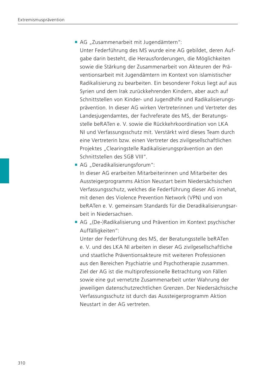 Seite 312 des Verfassungsschutzbericht 2022 Niedersachsen