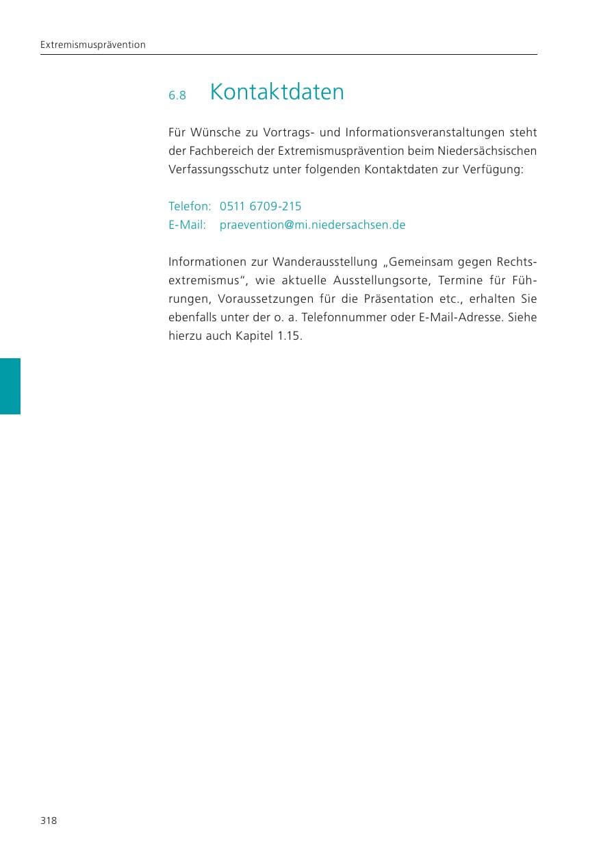 Seite 320 des Verfassungsschutzbericht 2022 Niedersachsen