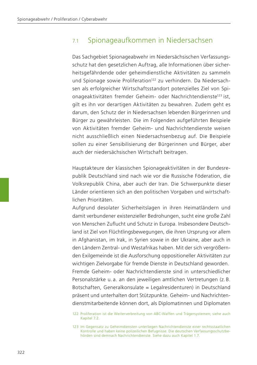 Seite 324 des Verfassungsschutzbericht 2022 Niedersachsen