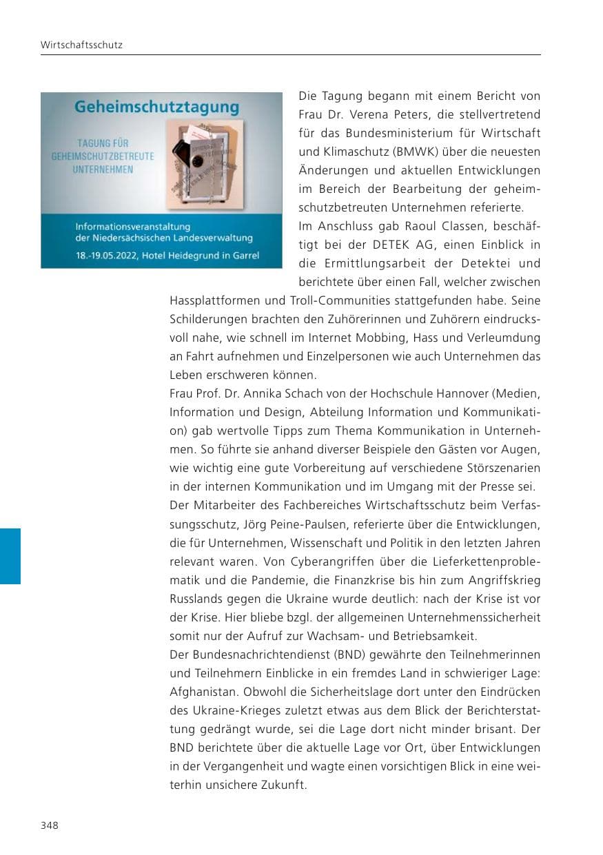 Seite 350 des Verfassungsschutzbericht 2022 Niedersachsen