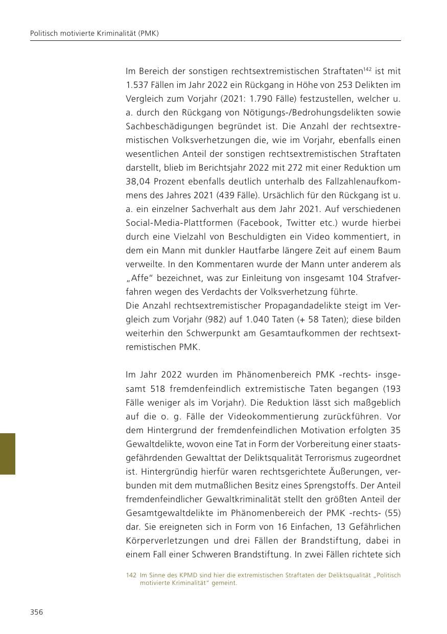 Seite 358 des Verfassungsschutzbericht 2022 Niedersachsen