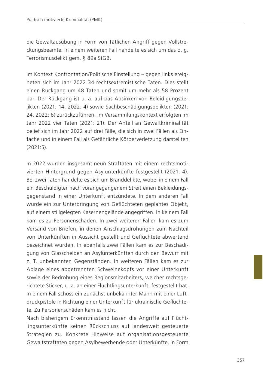 Seite 359 des Verfassungsschutzbericht 2022 Niedersachsen