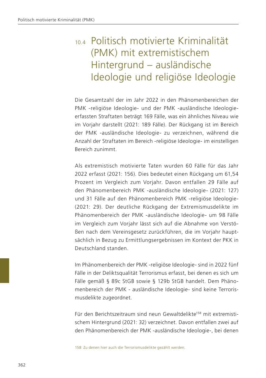 Seite 364 des Verfassungsschutzbericht 2022 Niedersachsen