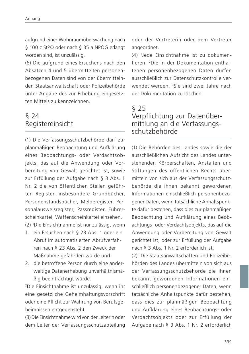 Seite 401 des Verfassungsschutzbericht 2022 Niedersachsen