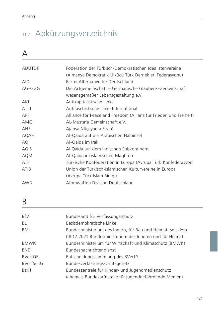Seite 423 des Verfassungsschutzbericht 2022 Niedersachsen