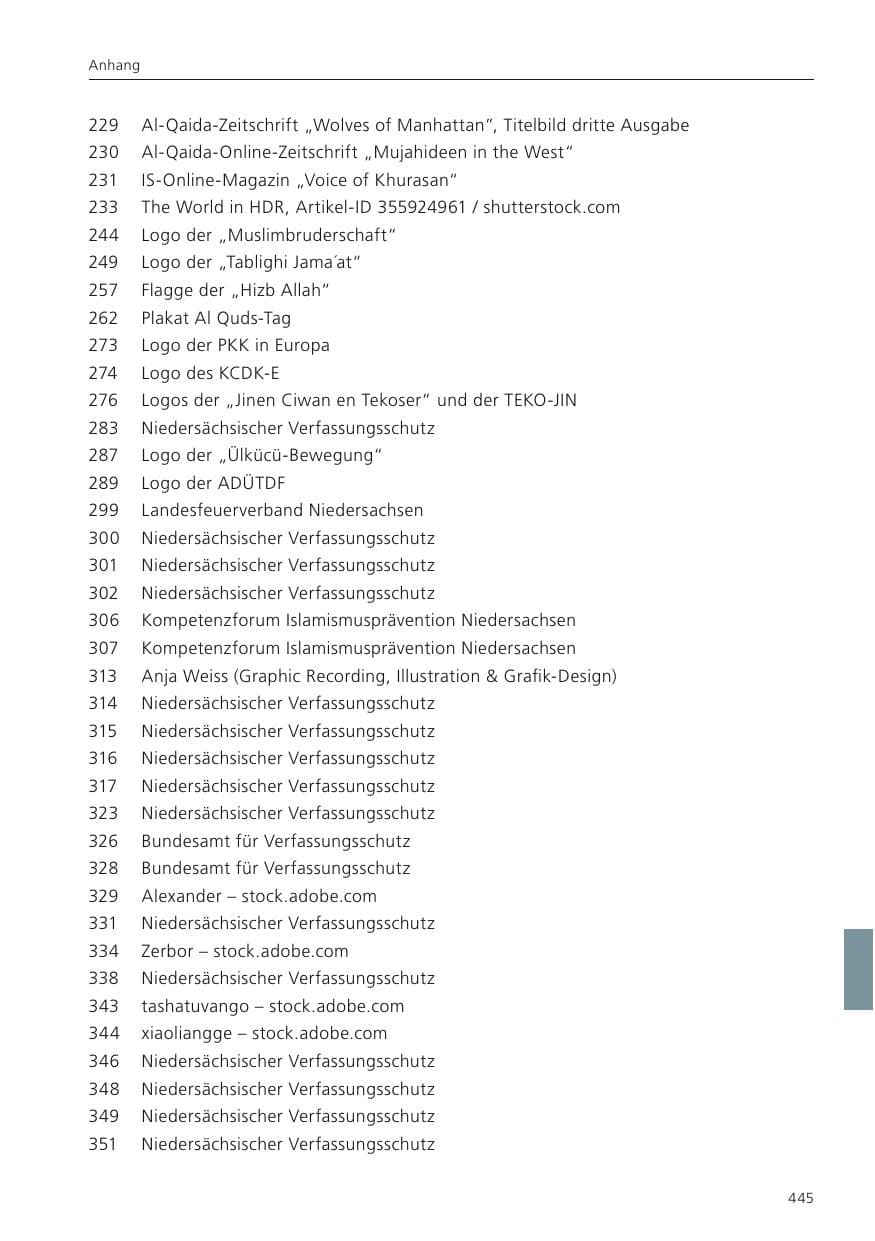 Seite 447 des Verfassungsschutzbericht 2022 Niedersachsen