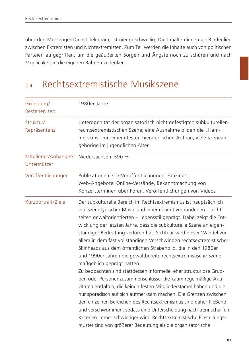 Seite 57 des Verfassungsschutzbericht 2022 Niedersachsen