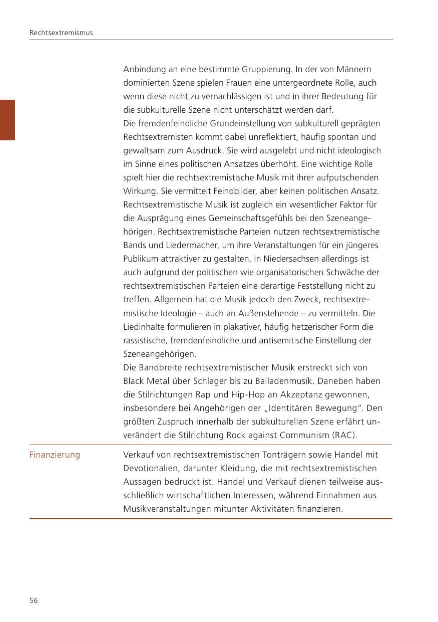 Seite 58 des Verfassungsschutzbericht 2022 Niedersachsen