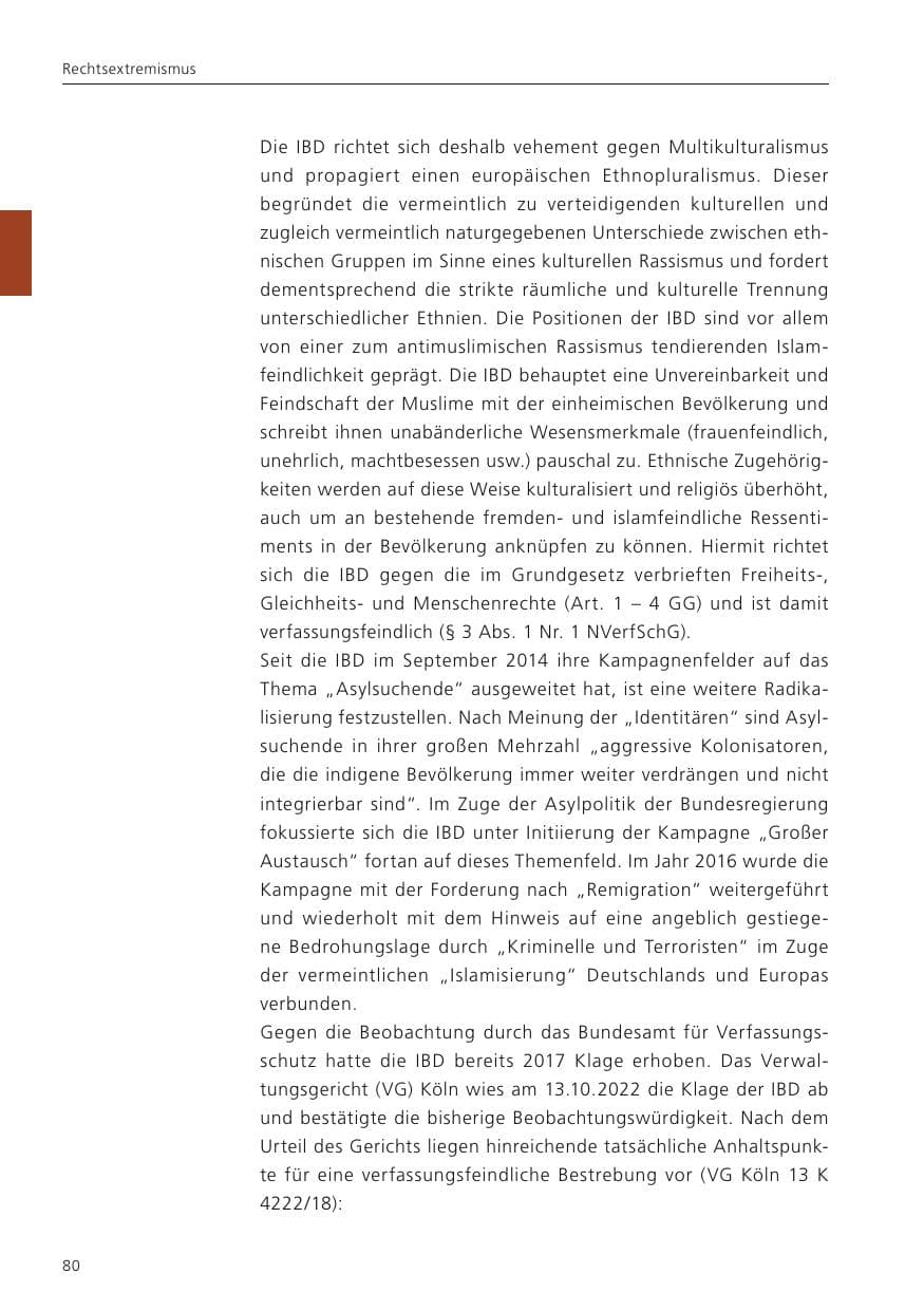 Seite 82 des Verfassungsschutzbericht 2022 Niedersachsen