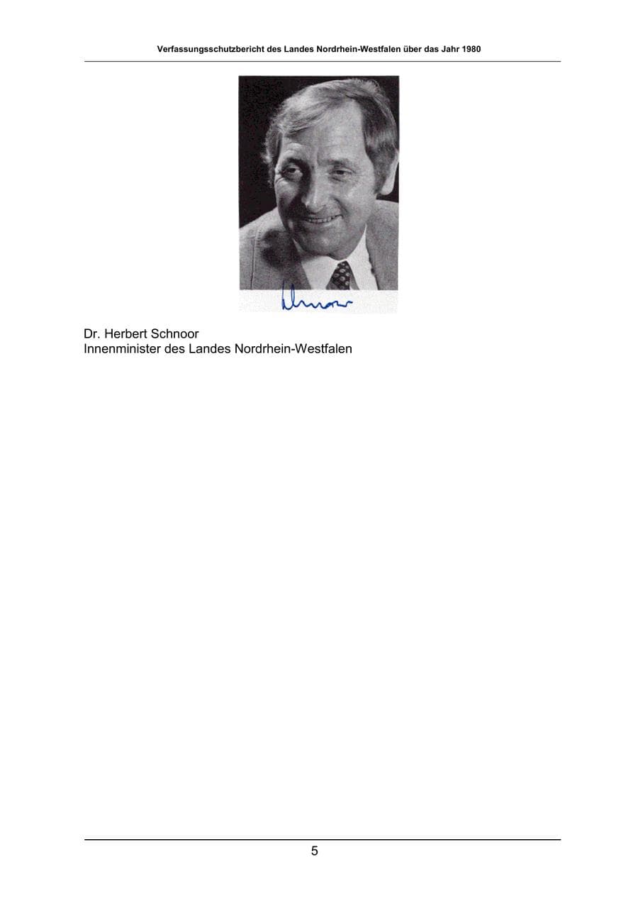 Seite 5 des Verfassungsschutzbericht 1980 Nordrhein-Westfalen