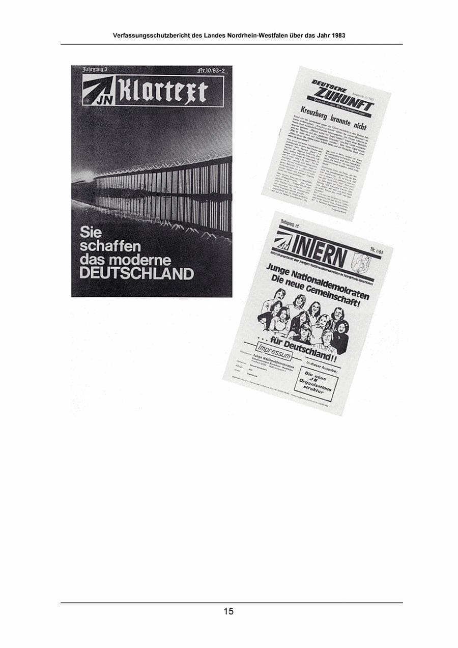 Seite 15 des Verfassungsschutzbericht 1983 Nordrhein-Westfalen