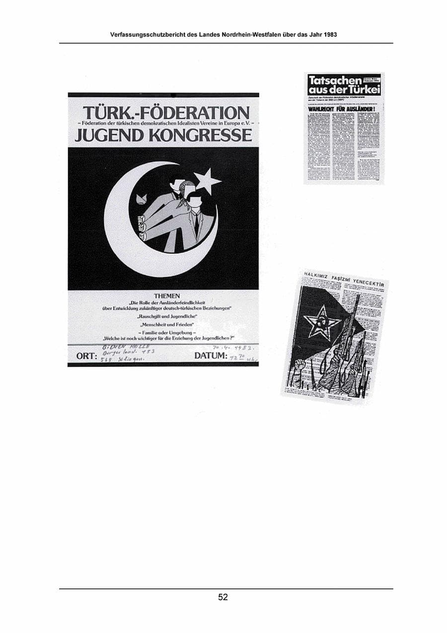 Seite 52 des Verfassungsschutzbericht 1983 Nordrhein-Westfalen