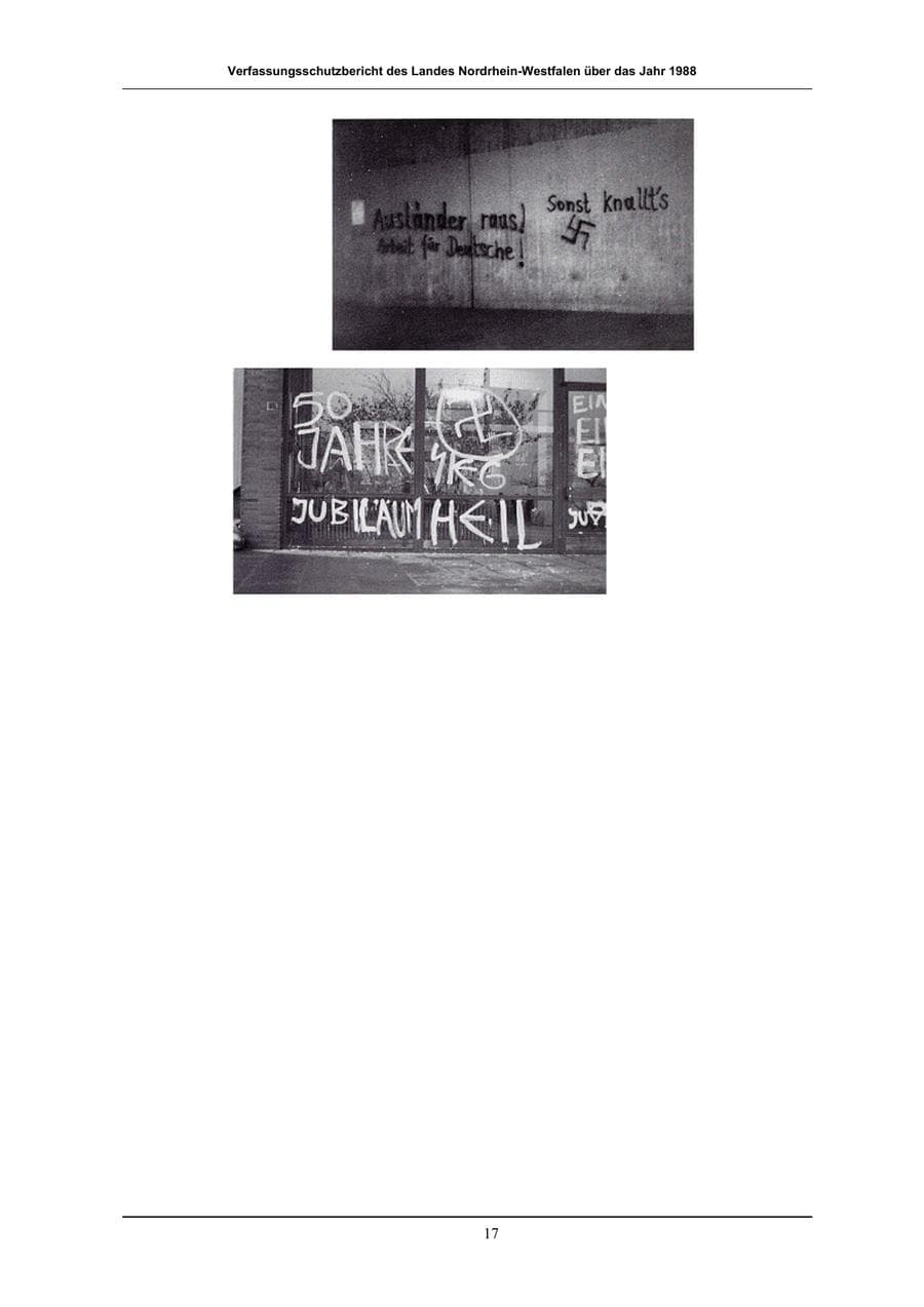 Seite 17 des Verfassungsschutzbericht 1988 Nordrhein-Westfalen