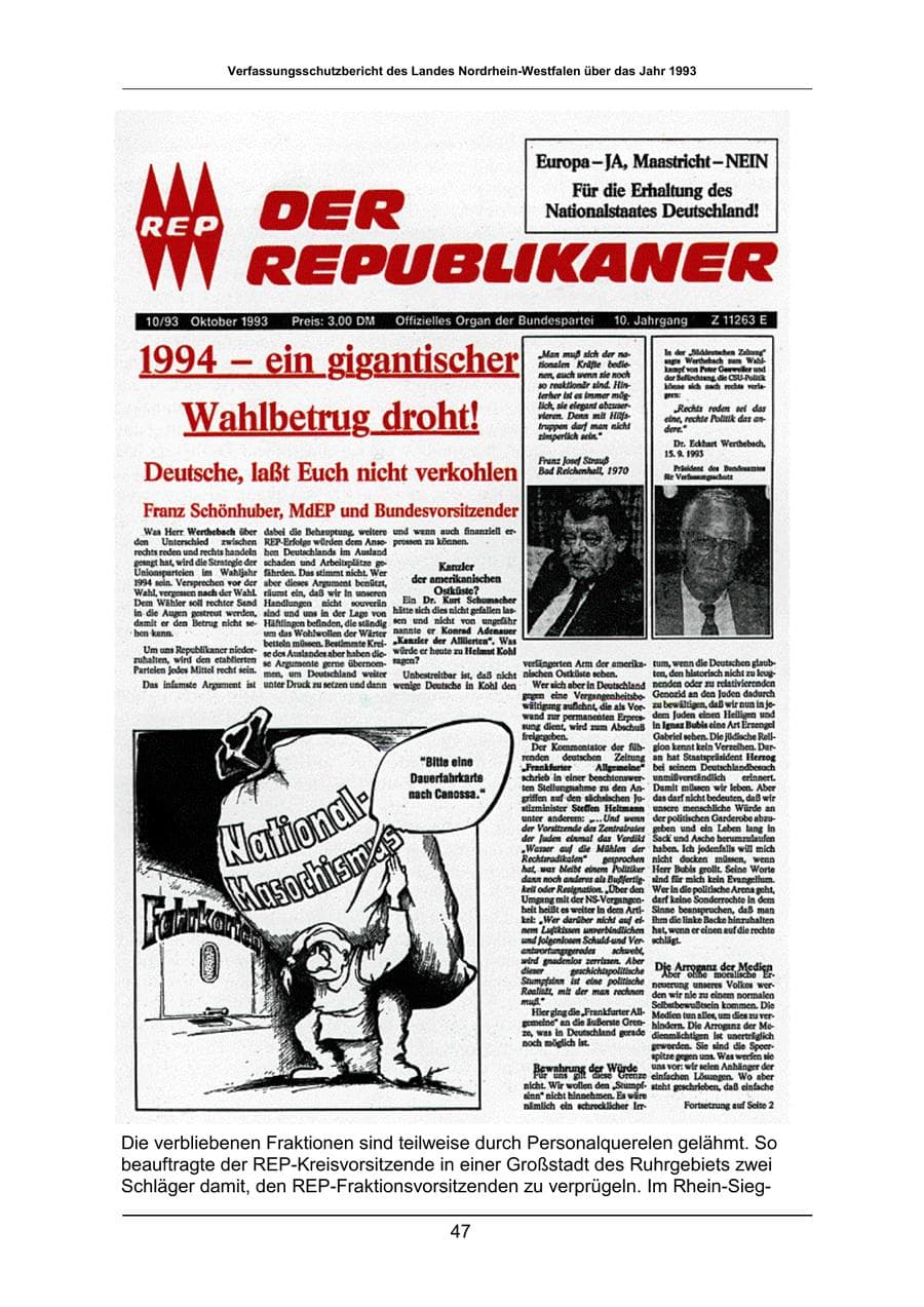 Seite 47 des Verfassungsschutzbericht 1993 Nordrhein-Westfalen