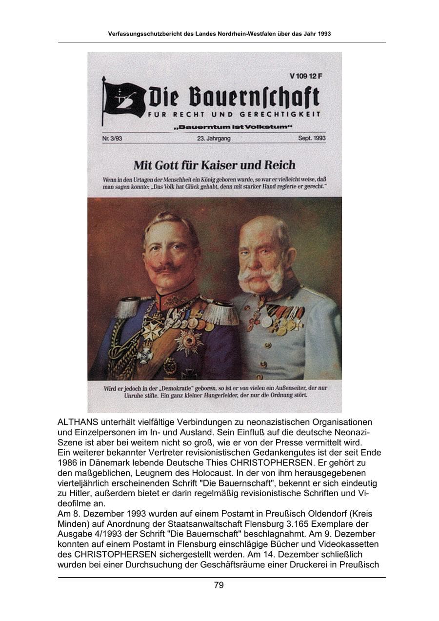 Seite 79 des Verfassungsschutzbericht 1993 Nordrhein-Westfalen