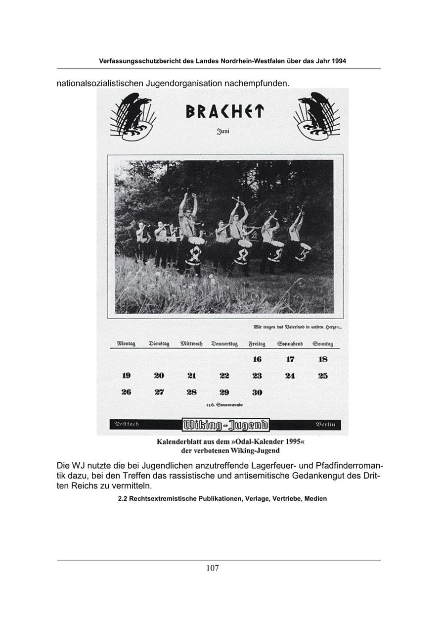 Seite 107 des Verfassungsschutzbericht 1994 Nordrhein-Westfalen