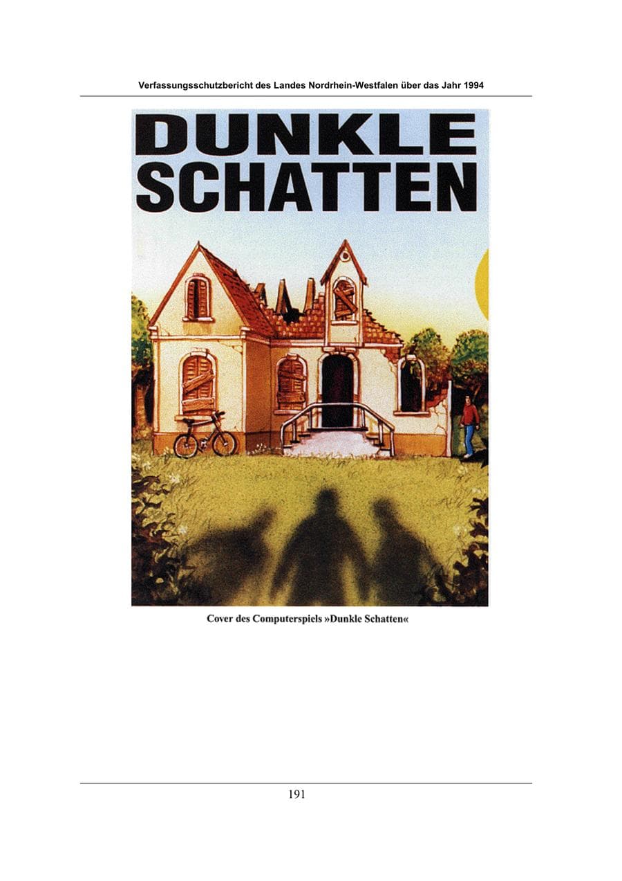 Seite 191 des Verfassungsschutzbericht 1994 Nordrhein-Westfalen