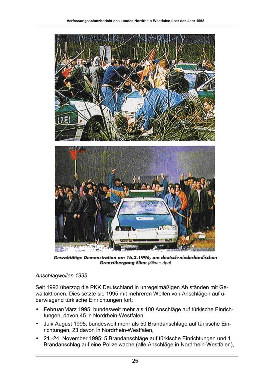 Seite 25 des Verfassungsschutzbericht 1995 Nordrhein-Westfalen