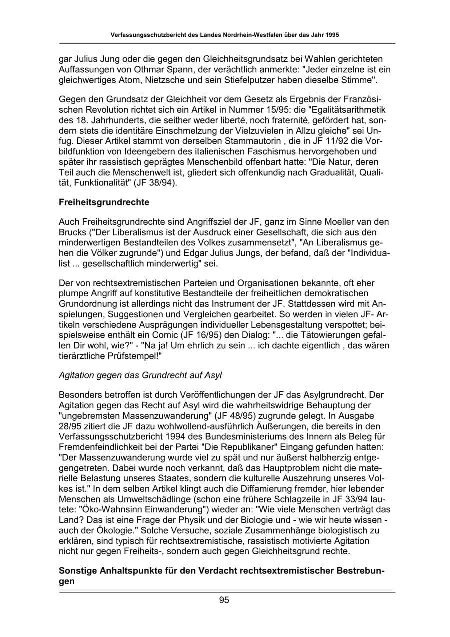Seite 95 des Verfassungsschutzbericht 1995 Nordrhein-Westfalen