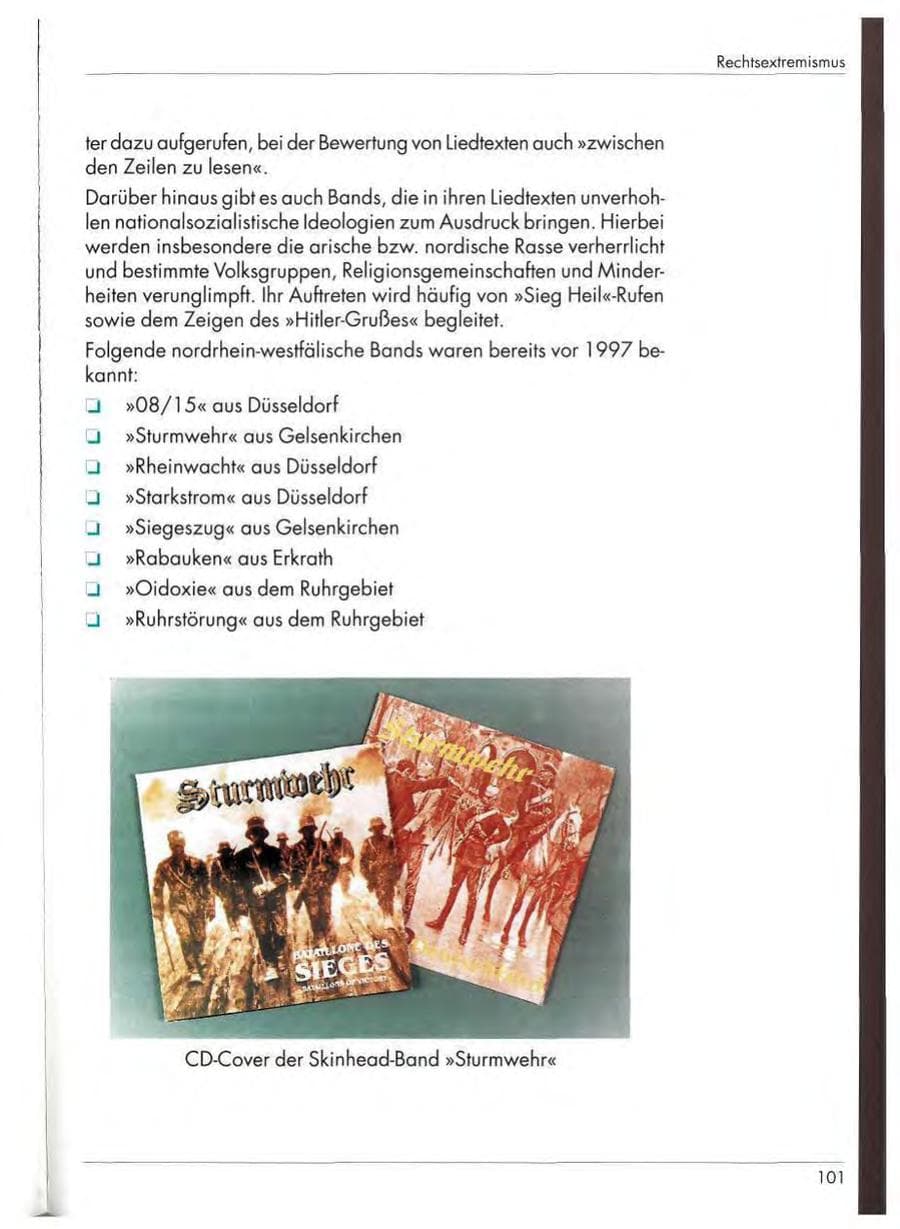 Seite 103 des Verfassungsschutzbericht 1997 Nordrhein-Westfalen
