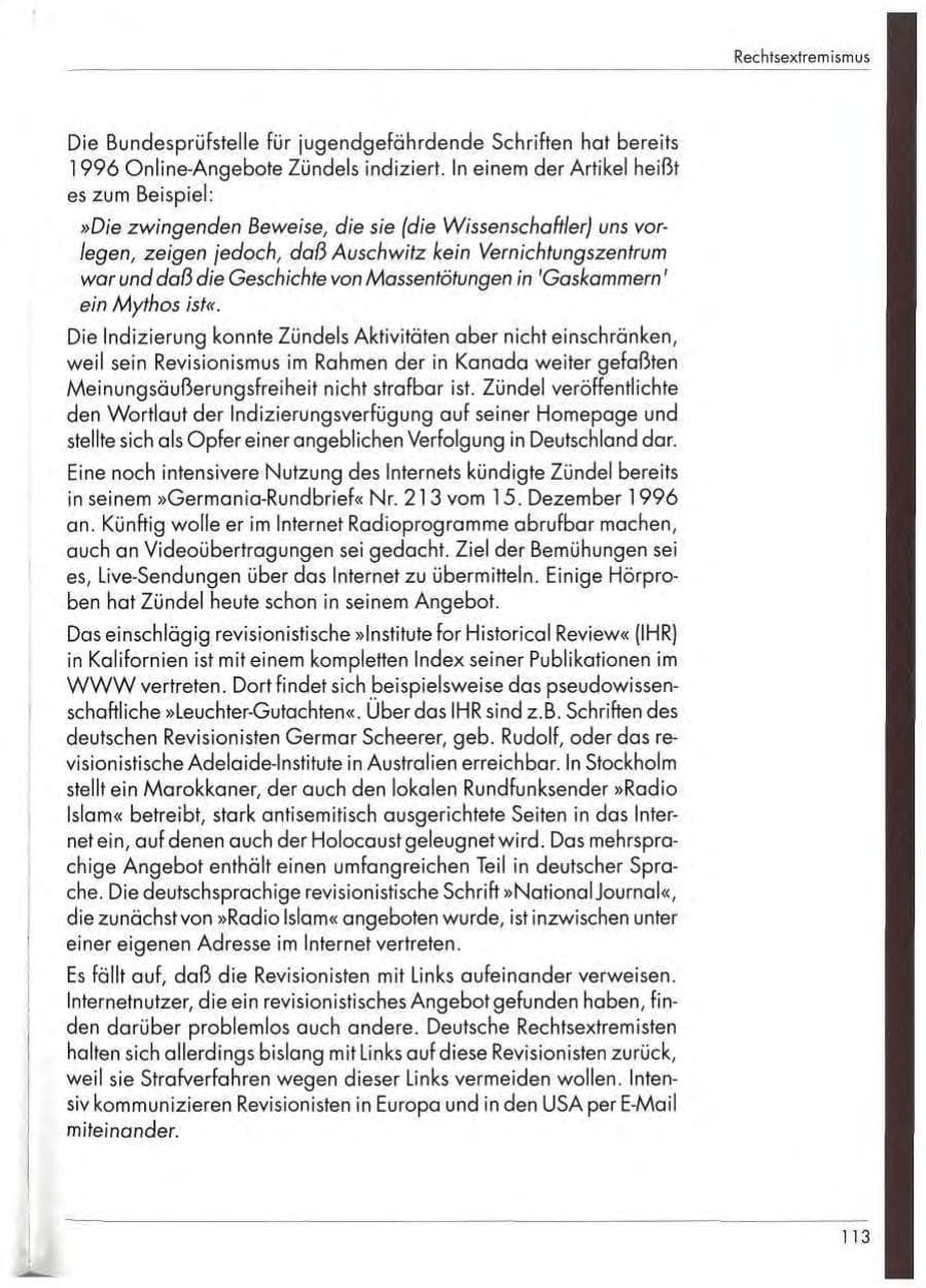 Seite 115 des Verfassungsschutzbericht 1997 Nordrhein-Westfalen