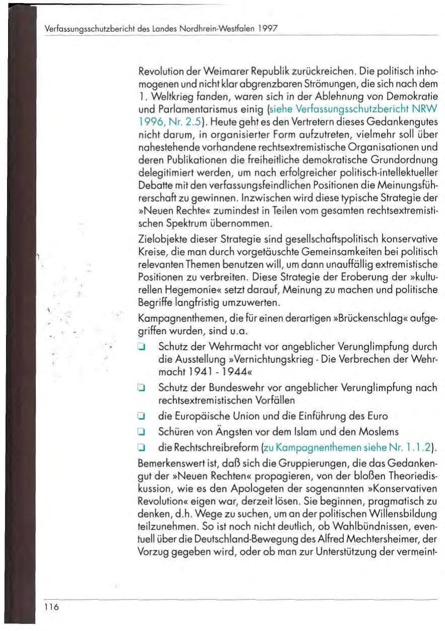 Seite 118 des Verfassungsschutzbericht 1997 Nordrhein-Westfalen